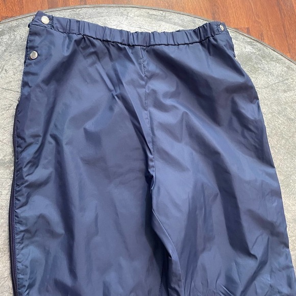 Vintage SKYR Side Zip Nylon Windbreaker Ski Snow Pants Navy Blue Womens Large - Picture 4 of 13
